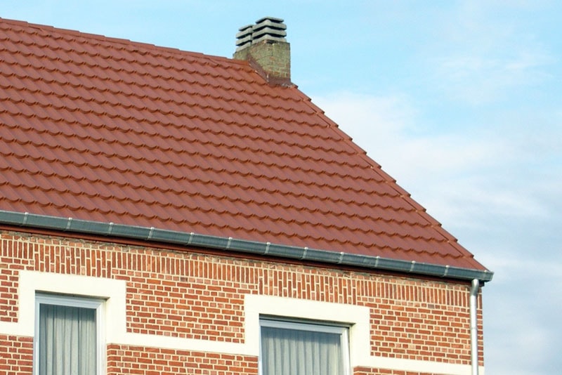 Композитная черепица рядовая Decra Элеганс Терракота